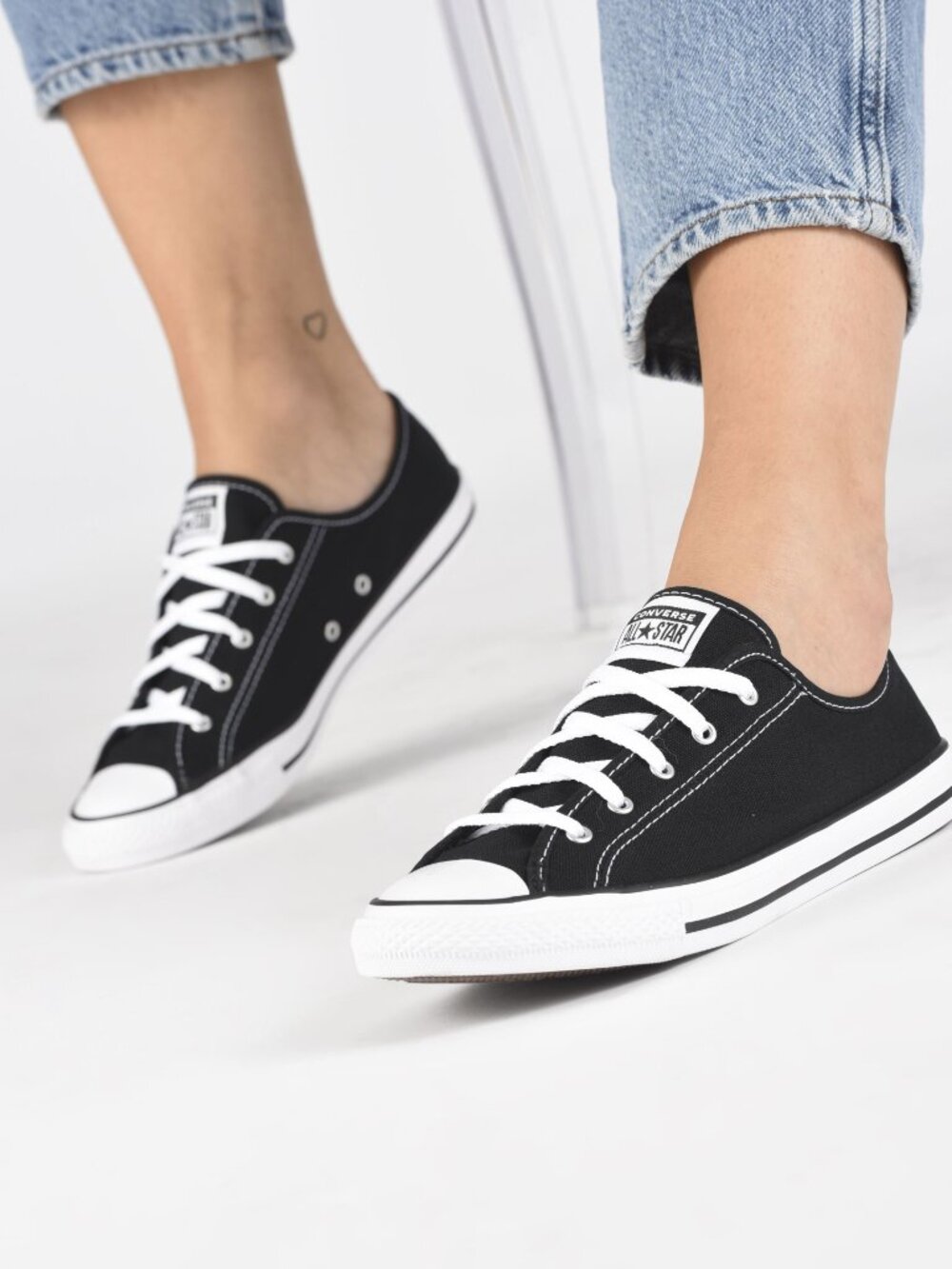 Converse Chuck Taylor All Star Black and White Low Top Sneakers